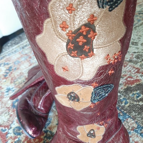 Uptown Leather Upper Balance Size 8 Leather tall boots - Picture 2 of 9